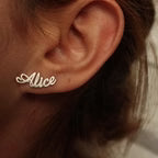 Customized Name Earrings Stud