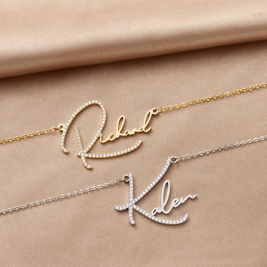 Diamond Signature Name Necklace | PREMIUM